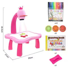 Children's Early Education LED Projector Drawing Table Toy