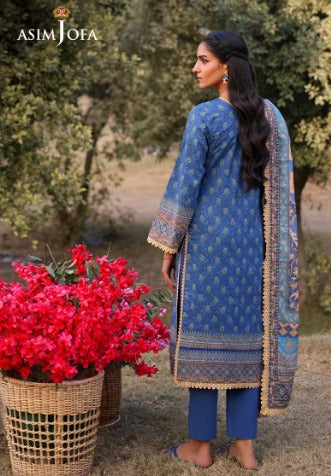Asim Jofa AJUUB-03 Lawn 3-Piece Unstitched Printed Suit '25