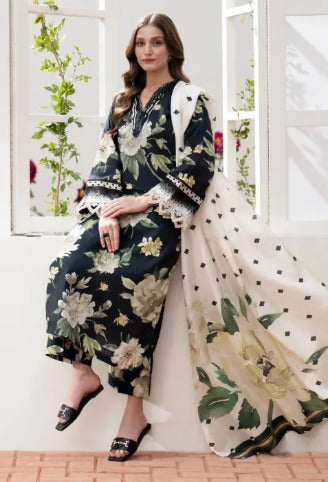 UA Threads 3-Piece Swiss Lawn Suit with Elegant Mixed Dupatta